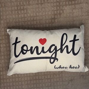 Playful Pillow with Heart and Text